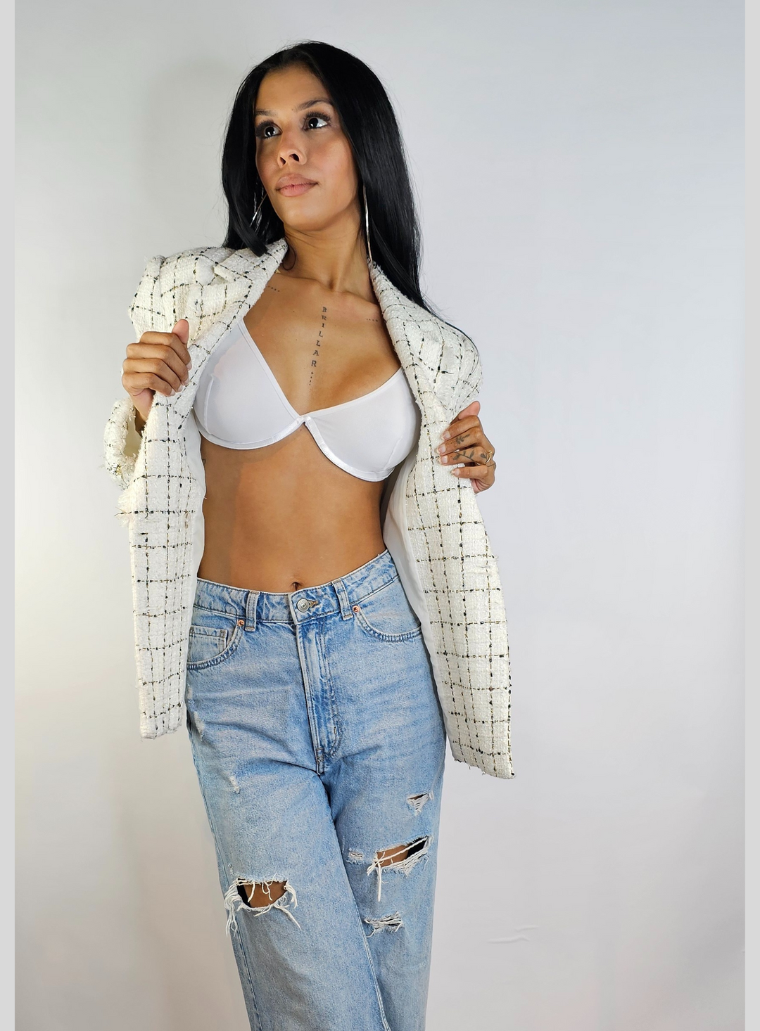 Long Sleeve Printed Croptop