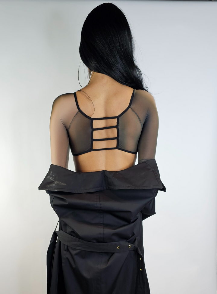 Long Sleeve Printed Croptop