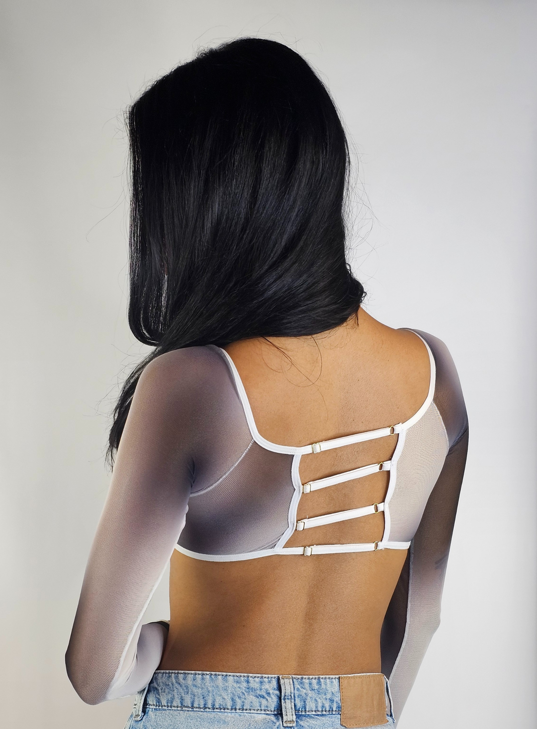 Long Sleeve Printed Croptop