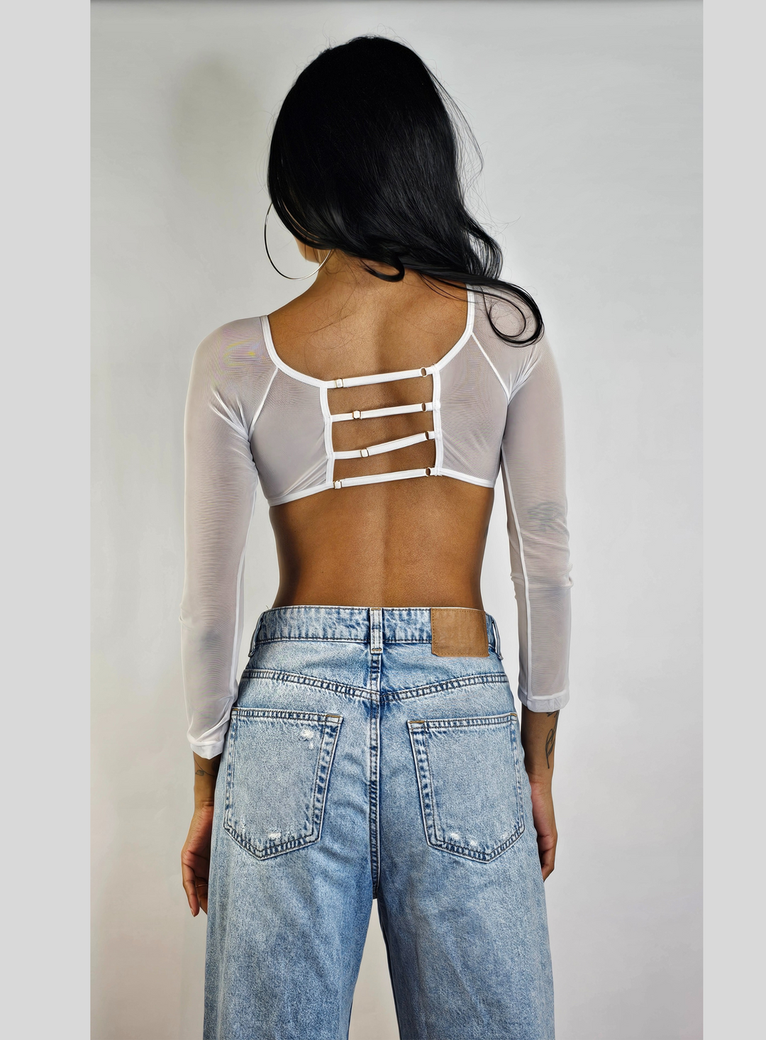 Long Sleeve Printed Croptop