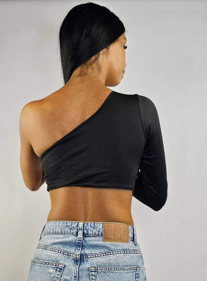 One Long Sleeve Lace Blouse