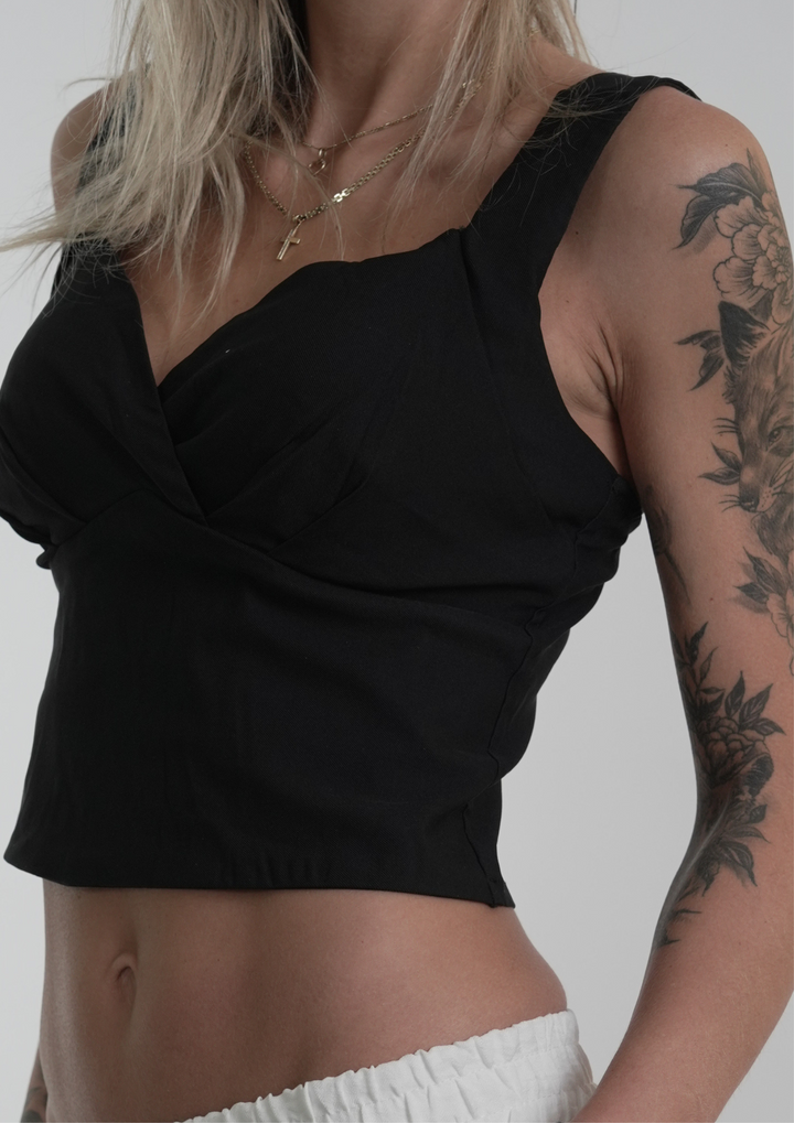 Soft drill fabric blouse with openfront