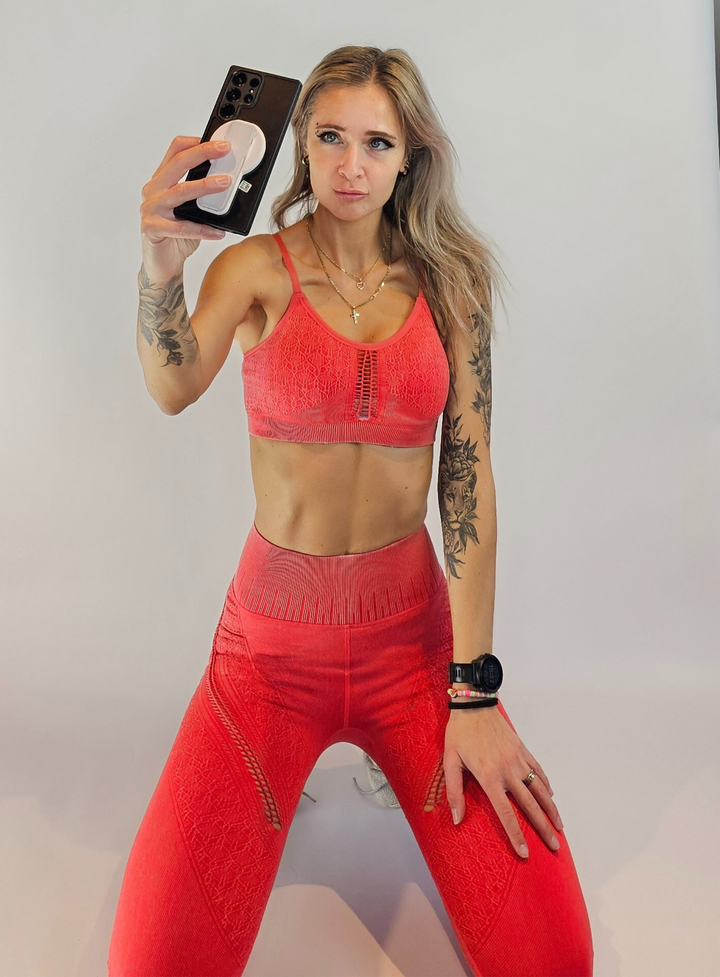 Seamless thick fabric duo top+leggin