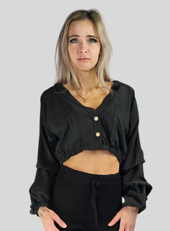 Serene Charm V-Neck Blouse