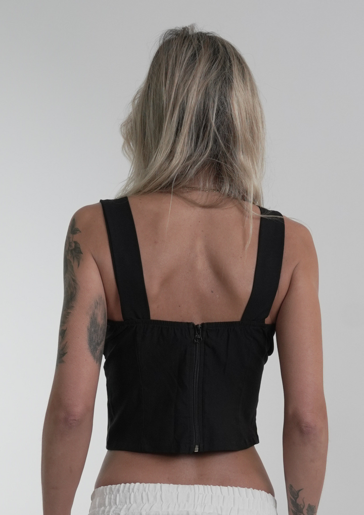 Soft drill fabric blouse with openfront