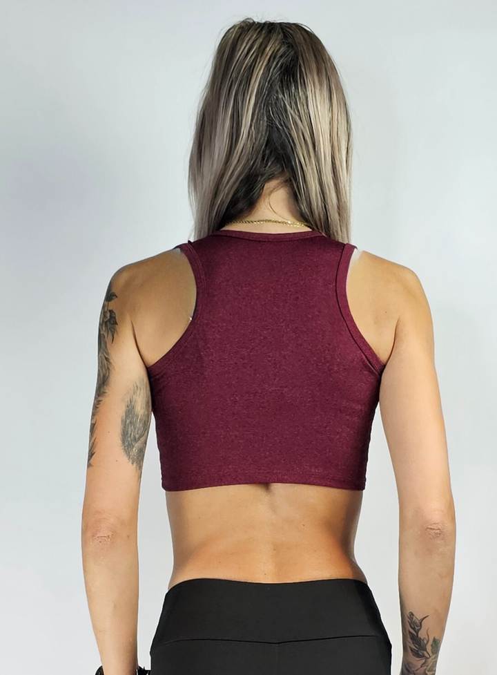 Suplex top with zipper